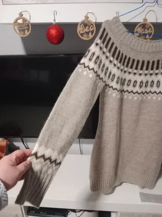 Vestido de lana con estampado mujer