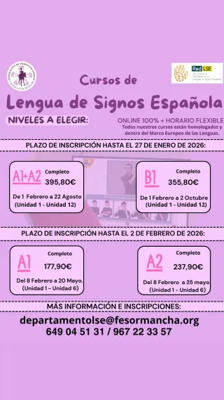 Cursos online de Lengua de Signos Española