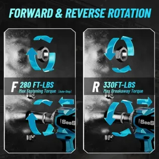 Llave de impacto inalámbrica Seesii 450Nm