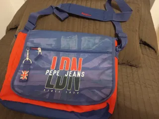 Bolso Pepe Jeans Union Jack Azul Rojo