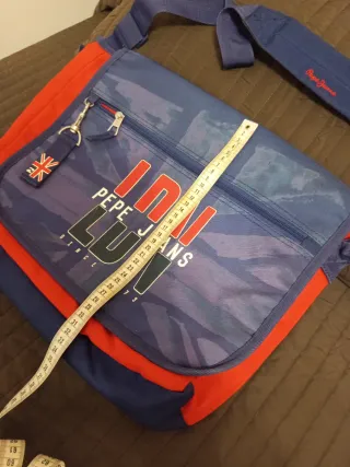 Bolso Pepe Jeans Union Jack Azul Rojo