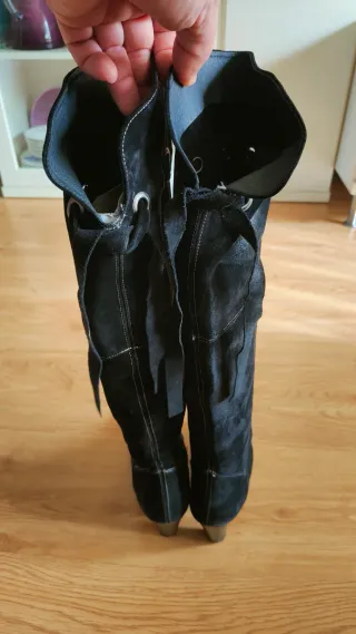 Botas de piel FUNCHAL negras