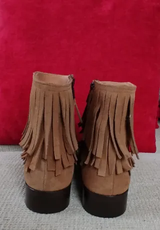 Botines serraje color Camel Talla 36