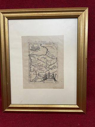 Antiguo mapa de España grabado del año 1683