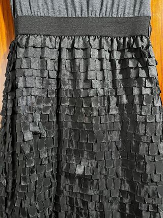 Vestido Fórmula Joven Talla M/38 Negro/Gris