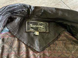 Giubbotto in pelle marrone da uomo