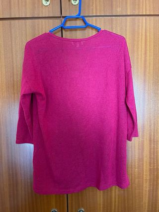 Blusa de punto rosa