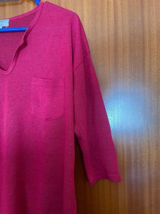 Blusa de punto rosa