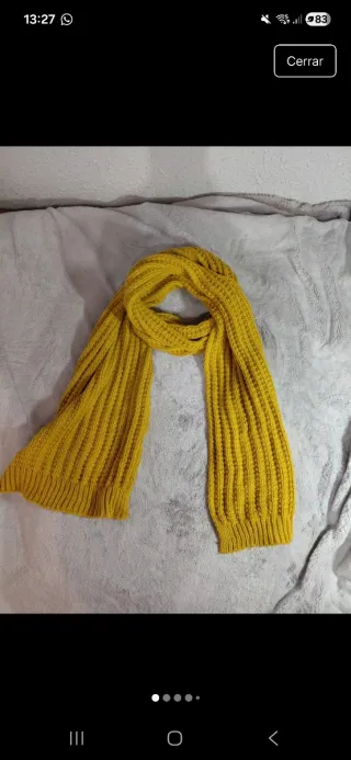 Bufanda Zara Mostaza Canalé Nueva