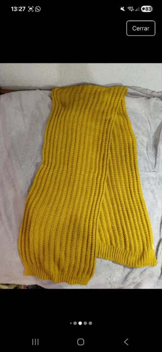 Bufanda Zara Mostaza Canalé Nueva