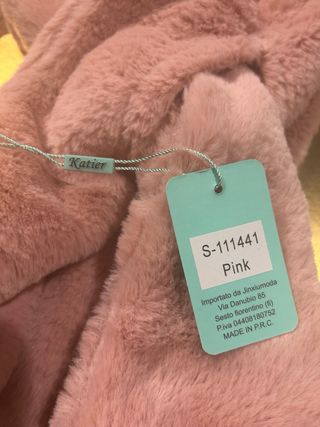 Sciarpa Katier rosa in finta pelliccia