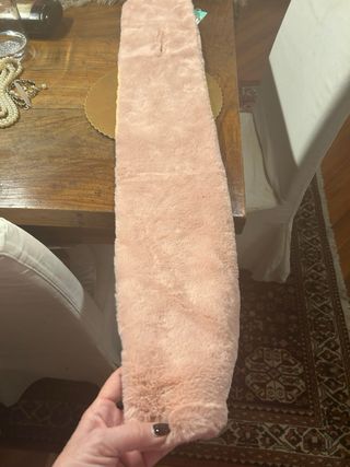 Sciarpa Katier rosa in finta pelliccia