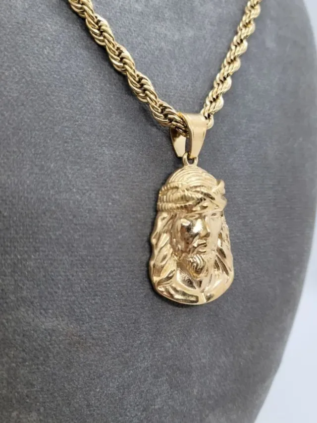 Collar dije Jesucristo - Dorado