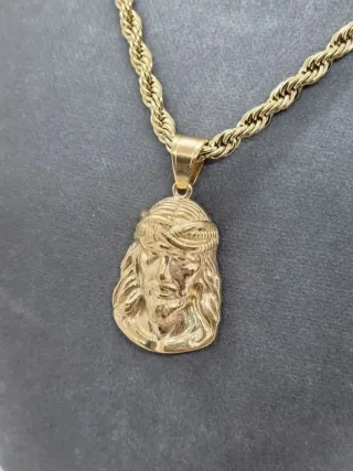 Collar dije Jesucristo - Dorado