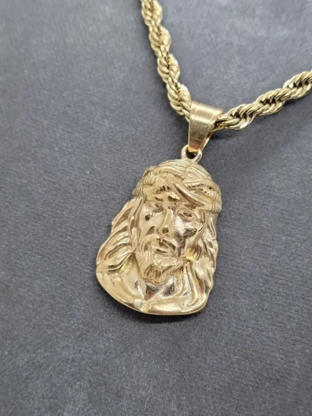 Collar dije Jesucristo - Dorado