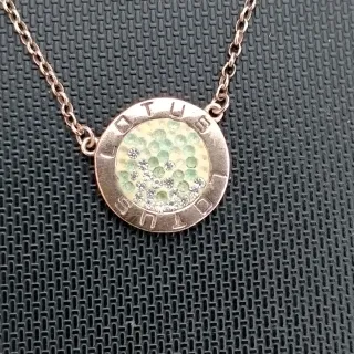 Colgante Lotus Plata y Blanco