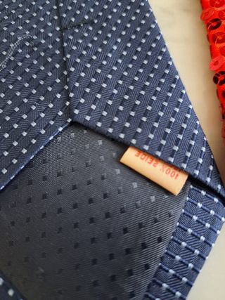 Lote 2 corbatas niño fiesta azul y roja