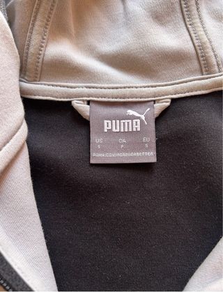 Chaqueta Puma Gris y Negra con Capucha