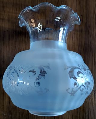 2 tulipas cristal transparente y mate