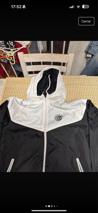 Chaqueta cortavientos bicolor