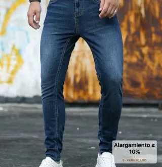 Pantalón vaquero elástico azul talla S Nuevo.