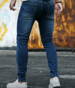 Pantalón vaquero elástico azul talla S Nuevo.