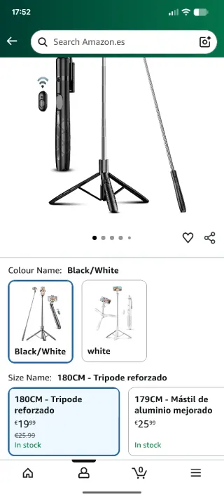 Trípode para móvil hasta 180cm con control remoto