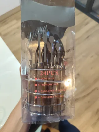 Lote 24 cubiertos inox