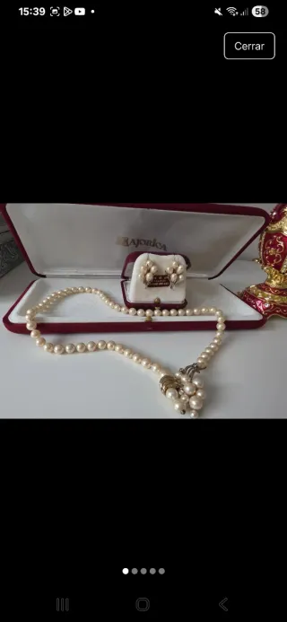 Collar y pendientes Majorica perlas