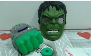 Disfraz Hulk: Máscara y Guantes