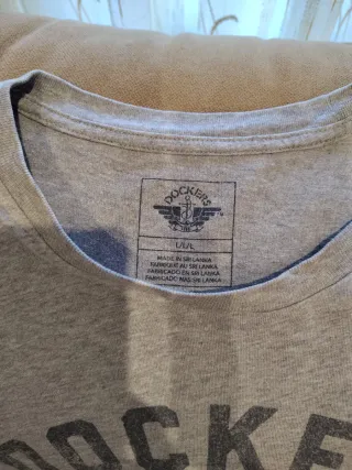 Camiseta Dockers Gris Manga Corta