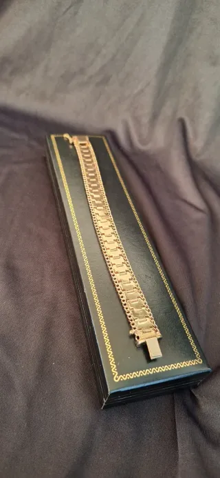 Pulsera antigua baño oro 750