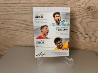 Cromo Leaf Triple Legends Messi Cristiano Yamal