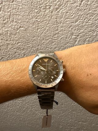 Reloj Emporio Armani Cronógrafo Negro/Plateado