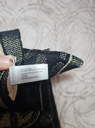 Sciarpa Michael Kors Originale Logo Nero Oro