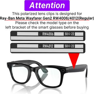 4 Clips Lentes Rayban Meta gen 1 Wayfer
