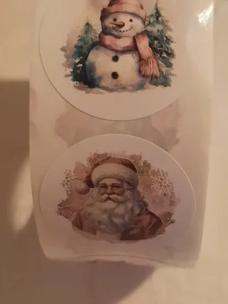 Rolo de 500 etiquetas Natal