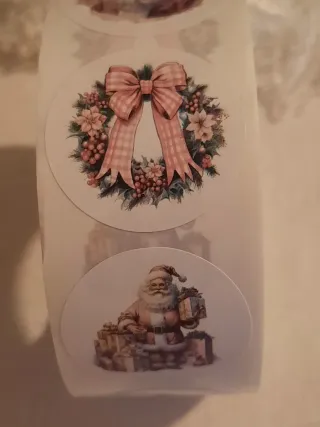 Rolo de 500 etiquetas Natal