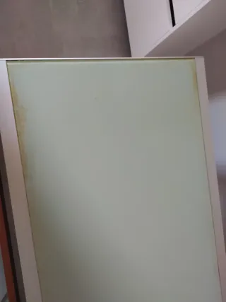 Mesa extensible cocina cristal y madera