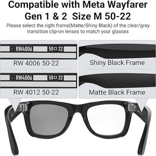 Lentes Transition para Rayban Meta 1 Wayfer
