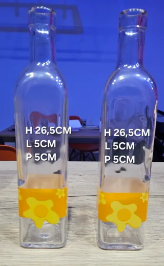 Set contenitori in vetro decorati