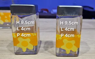 Set contenitori in vetro decorati