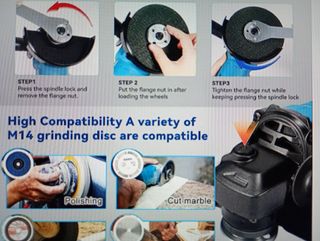 Radial Angular Inalámbrica 125mm Nueva