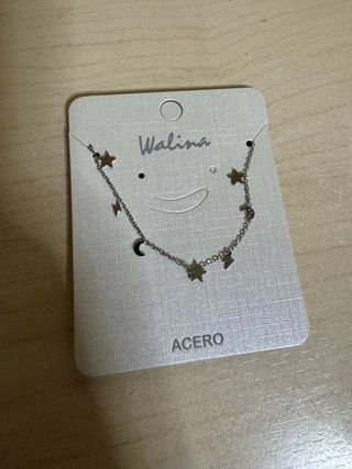 Collar Walina Acero Estrellas y Luna