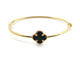 pulsera oro 18k con piedra con malaquita