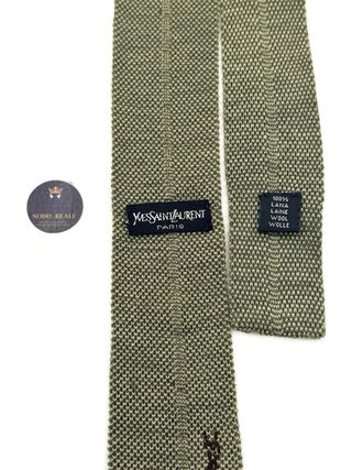 Cravatta Yves Saint Laurent in Lana Verde