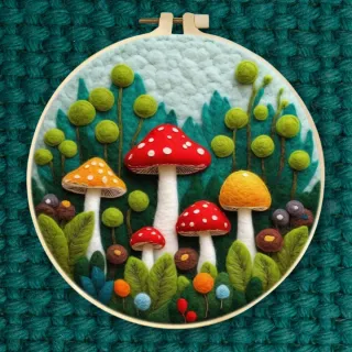 Kit pintura fieltro motivo marino- regalo original