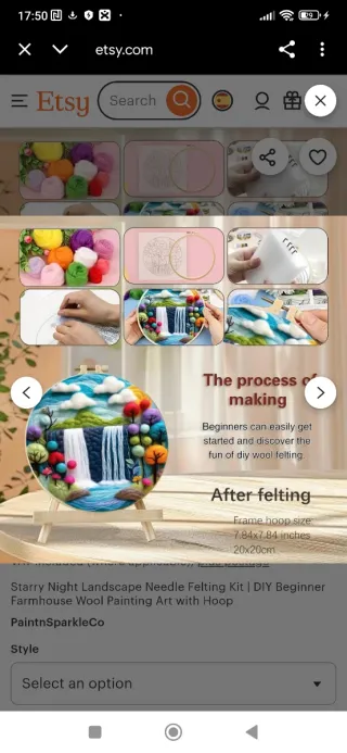 Kit pintura fieltro motivo marino- regalo original