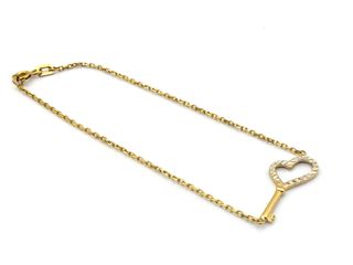 pulsera oro 18k con circonita