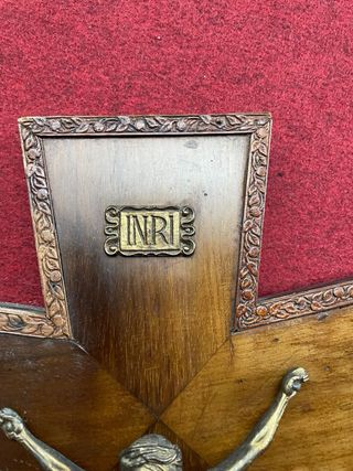 Crucifijo Antiguo Madera y Metal